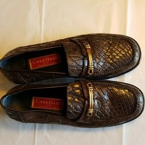 Cole Haan crocodile Italian loafers